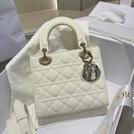 Dior- White-Cannage Lambskin Women